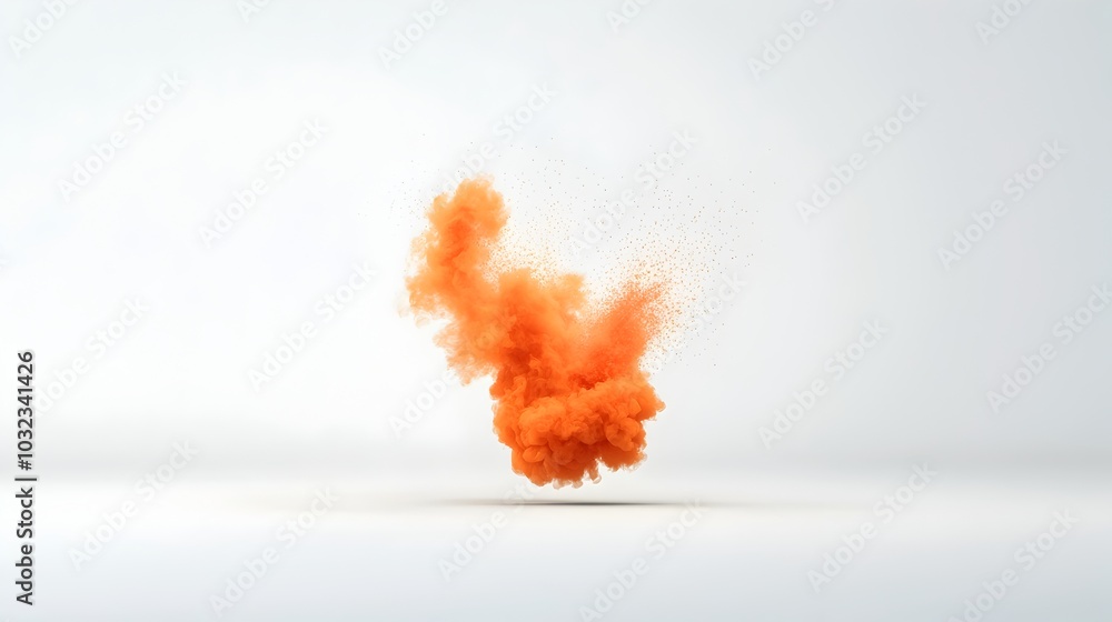 Poster isolated fire flames rising in dynamic shapes with bright orange and red tones flickering naturally 