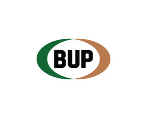 BUP logo design vector template. BUP
