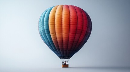 Fototapeta premium Colorful hot air balloon isolated on a white background.