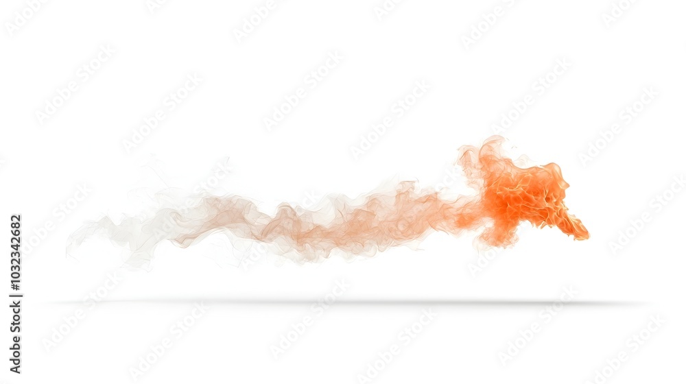 Poster Captivating image of bright dynamic fire flames twisting and crackling in mid motion isolated on a clean white background  This fiery graphic element can add a sense of energy