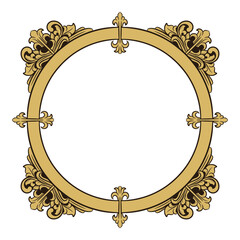 window mirror frame engraved gold