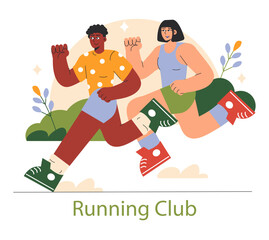 Clubs and Societies. Flat Vector Illustration