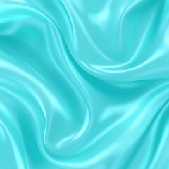 Smooth, rippled sky blue satin fabric with a luxurious texture, perfect for elegant fashion and decoration