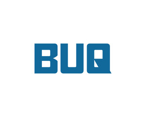 BUQ logo design vector template. BUQ