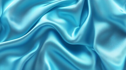 Obraz premium Soft, rippled blue satin fabric with a hint of purple, perfect for elegant fashion backdrop