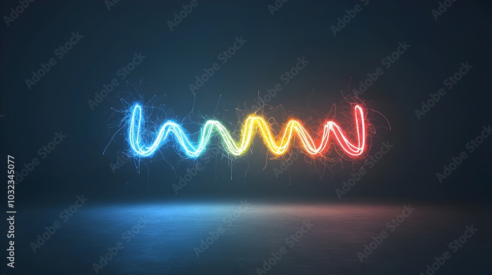 Aufkleber vivid and energetic electricity arcs crackling with vibrant colors against a transparent background 