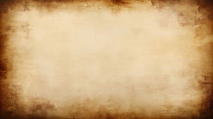 Fototapeta premium Vintage grunge paper background with sepia tones, featuring aged texture, grain, and stains. Ideal for retro or text-based RPG game design, this textured background offers a weathered, old paper aesth