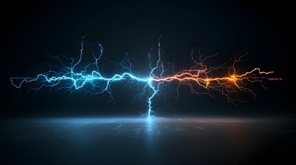 Multicolored electrical sparks glowing and branching out in sharp lightning like forms isolated on a transparent background for high energy futuristic visuals