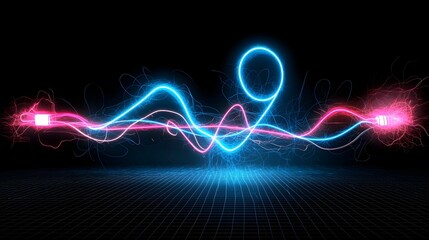 Vibrant colored electrical currents and sparks crackling and spreading with dynamic energy isolated against a transparent background for high impact visuals and graphic design