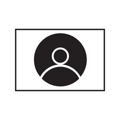 User profile icon flat design.