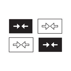 set arrows icon isolated on white background, Vector illustration.