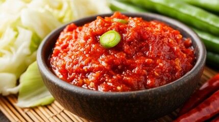 Fresh Chili Paste with Vegetables in a Bowl