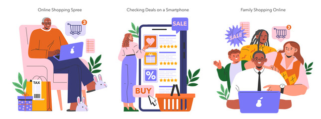 Cyber Monday. Flat Vector Illustration