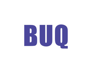 BUQ logo design vector template. BUQ