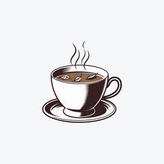 coffee cup vector illustrations white background 