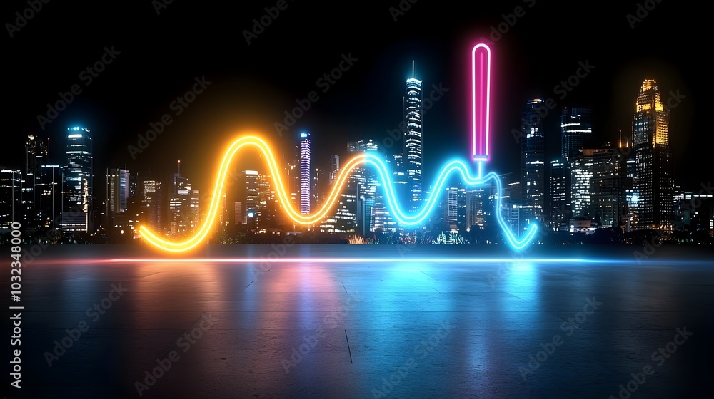 Leinwandbilder vibrant electricity lines pulsing with dynamic energy isolated on a transparent background perfect f