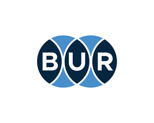BUR logo design vector template. BUR
