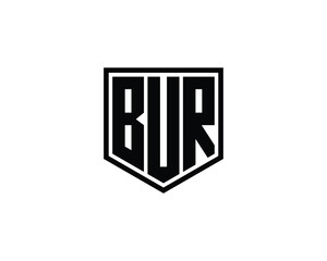 BUR logo design vector template. BUR