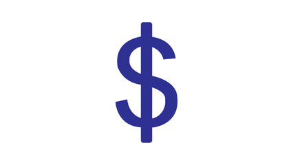 dollar sign on white background