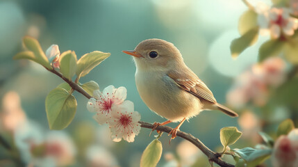 Obraz premium A small bird attempting to lift a large twig for its nest, reflecting the burden of responsibility,