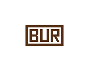 BUR logo design vector template. BUR