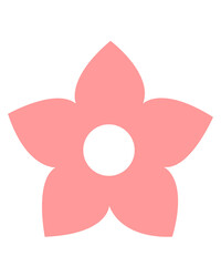 Flower clip art design on plain white transparent isolated background for card, shirt, hoodie, sweatshirt, apparel, card, tag, mug, icon, poster or badge