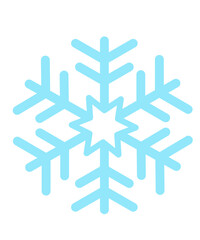 Snowflake winter clip art design on plain white transparent isolated background for card, shirt, hoodie, sweatshirt, apparel, card, tag, mug, icon, poster or badge