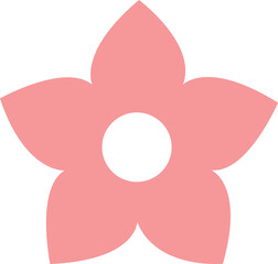 Flower clip art design on plain white transparent isolated background for card, shirt, hoodie, sweatshirt, apparel, card, tag, mug, icon, poster or badge