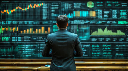 A startup entrepreneur pitching to investors, hoping to secure funding for a future-facing technology,