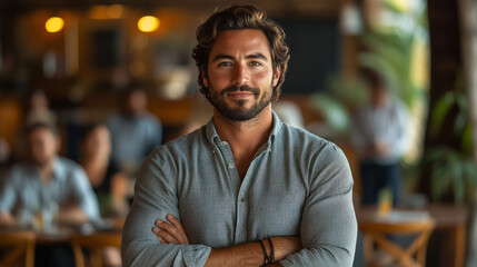 Obraz premium A startup entrepreneur pitching to investors, hoping to secure funding for a future-facing technology,
