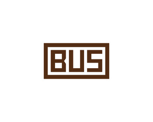 BUS logo design vector template. BUS