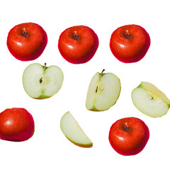 Fruit apple with the white background 