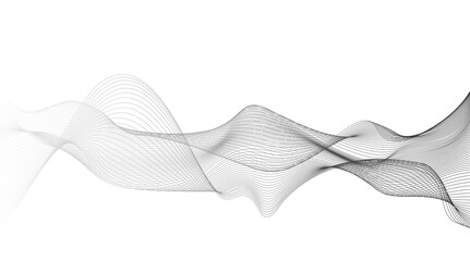 Dynamic lines, transparent background, wavy lines, marine style, natural style PNG