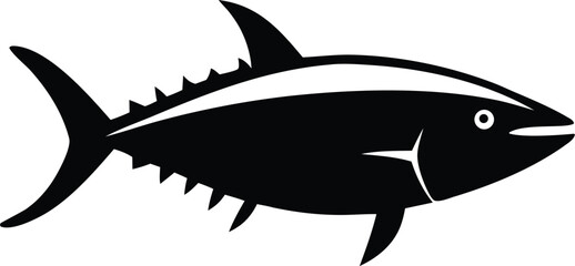 Tuna Fish Vector illustration on isolated with white background