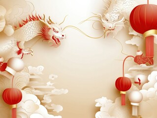 Elegant Chinese New Year Dragon Design