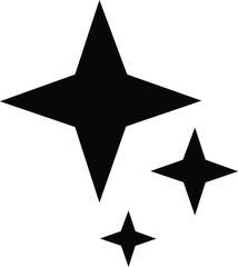 Star clip art design on plain white transparent isolated background for card, shirt, hoodie, sweatshirt, apparel, card, tag, mug, icon, poster or badge