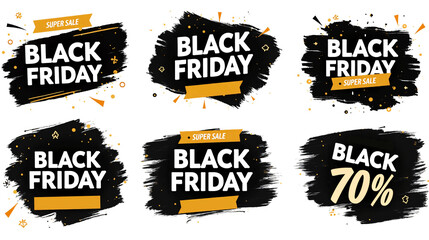 Obraz premium Eye-Catching Black Friday Promotional Graphics Set