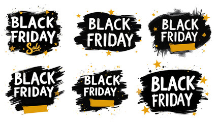 Obraz premium Eye-Catching Black Friday Promotional Graphics Set