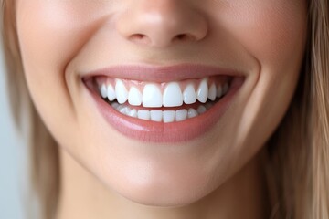 Obraz premium Closeup of Woman Smiling with White Teeth