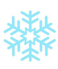 Snowflake winter clip art design on plain white transparent isolated background for card, shirt, hoodie, sweatshirt, apparel, card, tag, mug, icon, poster or badge