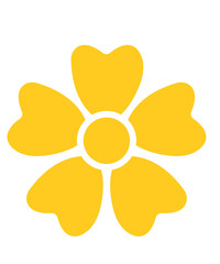 Flower clip art design on plain white transparent isolated background for card, shirt, hoodie, sweatshirt, apparel, card, tag, mug, icon, poster or badge