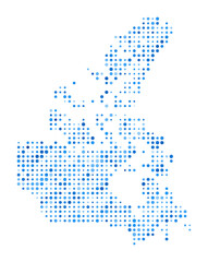 Canada Dot Map. Country Digital Style Shape. Canada vector image. Country shape blue circular dots. Amazing vector illustration.