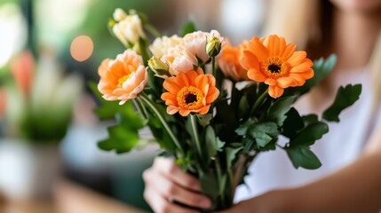 Freshly Arranged Flowers in a Cozy Setting