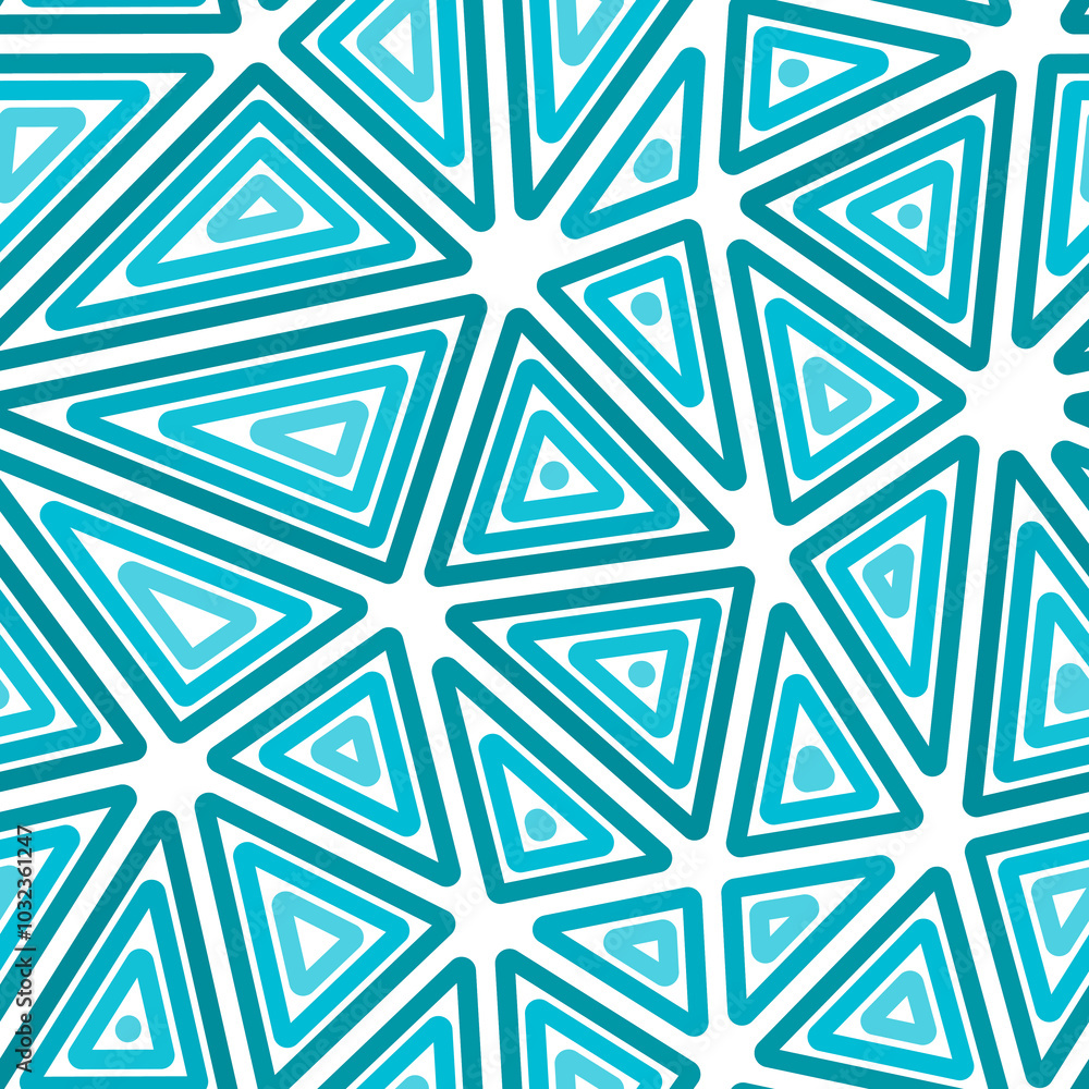 Poster triangle shapes background. multiple repeated inner triangles. big triangles size. one-tone colored 