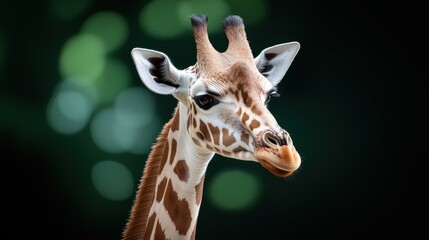 Fototapeta premium Close-Up of a Giraffe with Soft Background