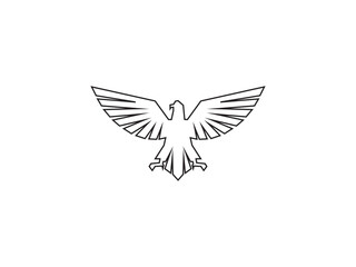 eagle geometri line art logo