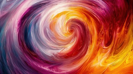 Fototapeta premium Dynamic abstract swirling vortex of vibrant colors captivating the viewer with its energetic flow and harmony