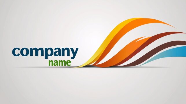 Minimal Design Template for Company Branding with Placeholder Text 'Company Name' – Vector Illustration