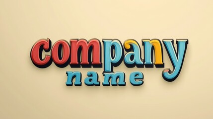 Minimal Design Template for Company Branding with Placeholder Text 'Company Name' – Vector Illustration