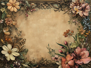 vintage-style invitation for a garden party